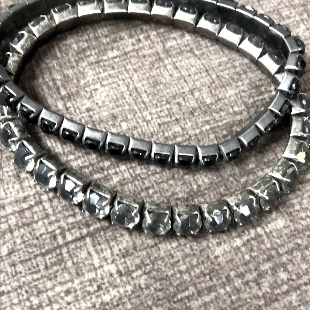 Thin Gray and Black Bracelet